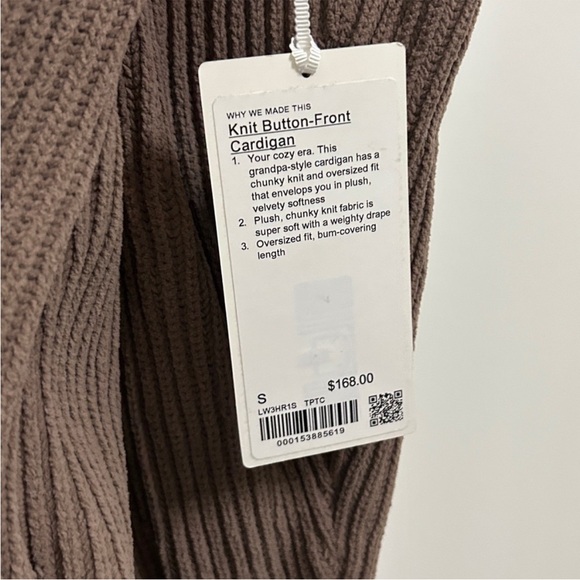 Lululemon Knit Button Front Cream Cardigan Sweater - Picture 3 of 6